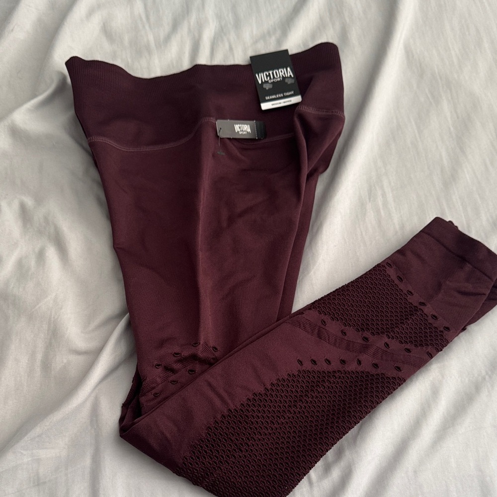 Victoria's Secret Deep Burgundy Active Leggings